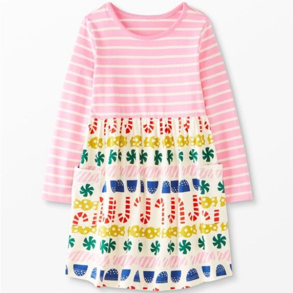 NEW Hanna Andersson Holiday Striped Dress